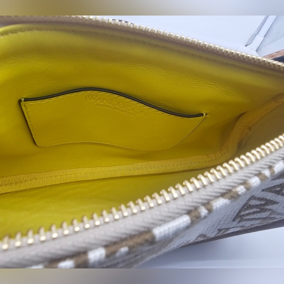 NWT JW ANDERSON The Bumper 15 Pecan Jacquard Monogram Baguette Shoulder Bag - Picture 11 of 12